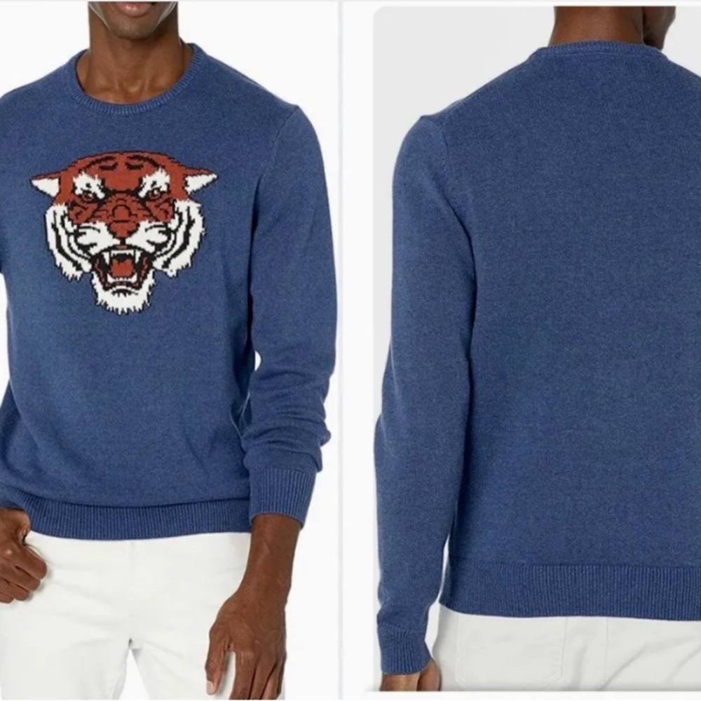 GOOD THREADS MENS SOFT COTTON CREWNECK COUGAR SWEATER SIZE M